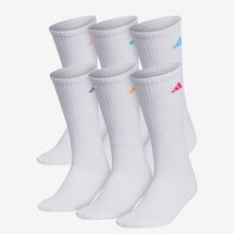 Adidas Women's Athletic Cushioned Crew Socks With Arch Compression