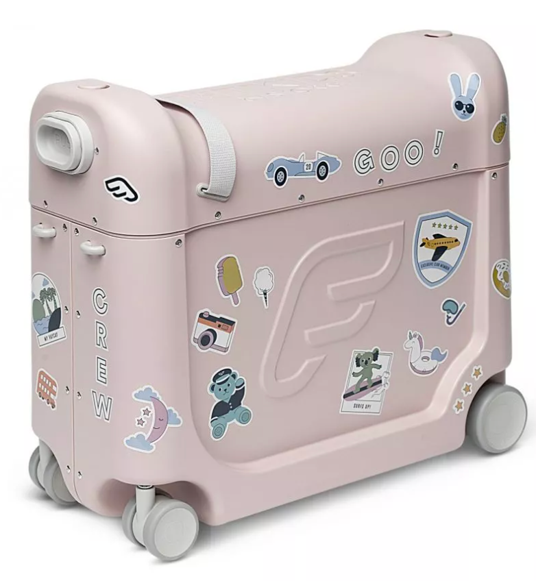 DENEST 20Inch Childs Ride On Suitcase,Kids Fun Luggage With Universal Wheels Fit Boys/Girls Under 4 Years Old Pink 