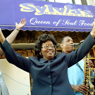 Woods, who died in July, at the 40th anniversary of her restaurant in 2002.