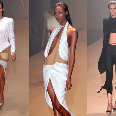 Looks from the spring 2012 Mugler show.