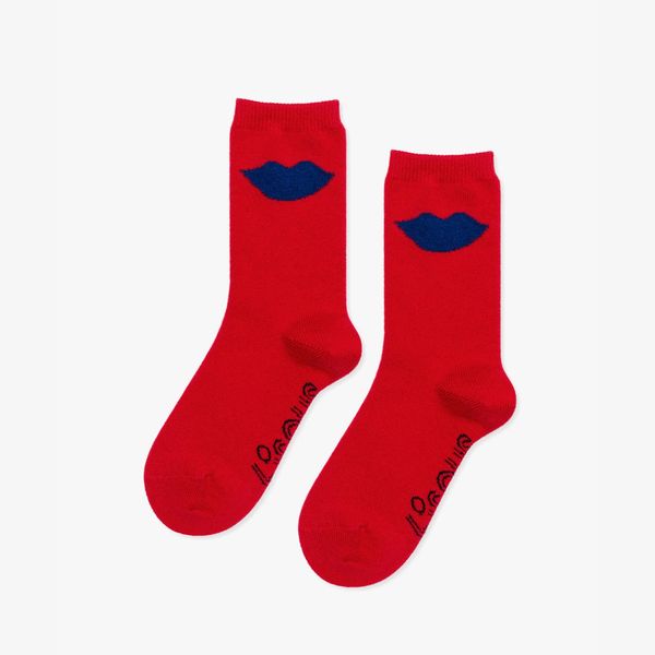 Clare V. Lips Cashmere Crew Socks