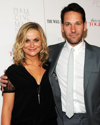 NEW YORK, NY - JUNE 23: Actors Amy Poehler (L) and Paul Rudd attend the 