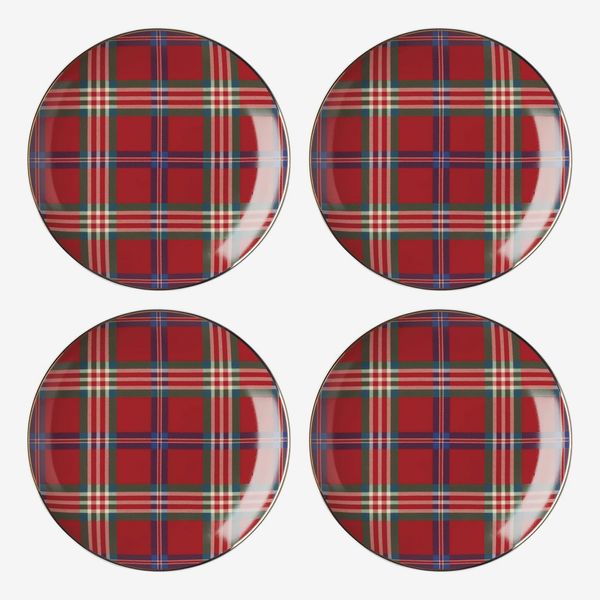 Lenox 896528 Holiday Red Tartan Accent Plates