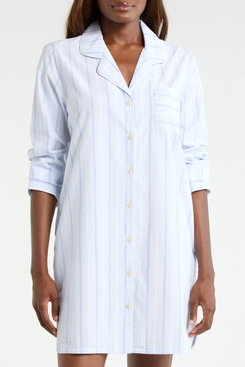 Nordstrom Classic Piped Cotton Nightshirt