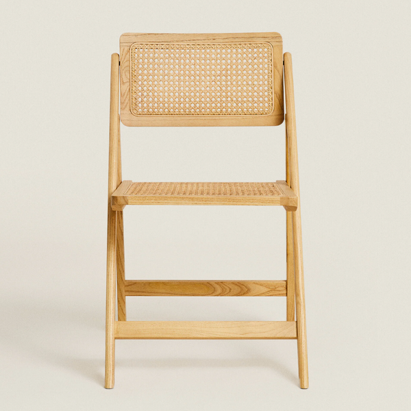 Zara Home Rattan and Wood Folding Chair