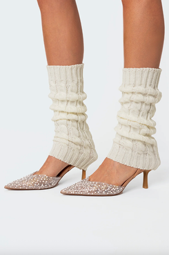 Edikted Cable Knit Leg Warmers