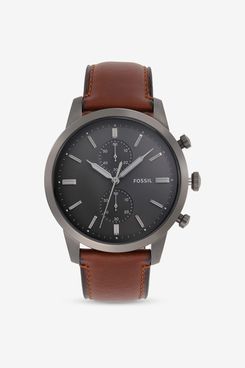 Fossil Men’s Townsman Stainless Steel and Leather Casual Quartz Chronograph Watch