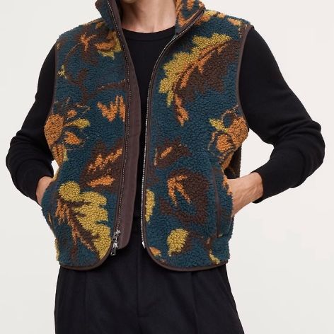 Banana Republic Print Sherpa Vest