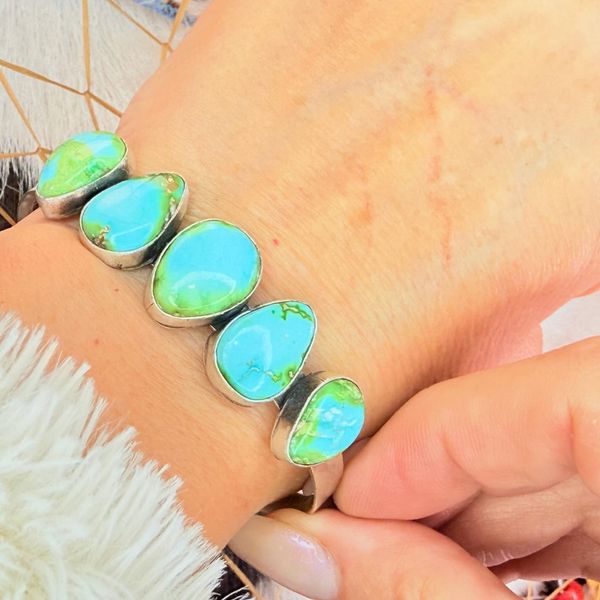 Sonoran Gold Turquoise Bracelet in Sterling Silver