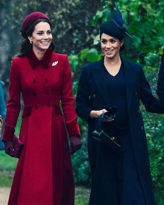 Kate Middleton and Meghan Markle on Christmas.