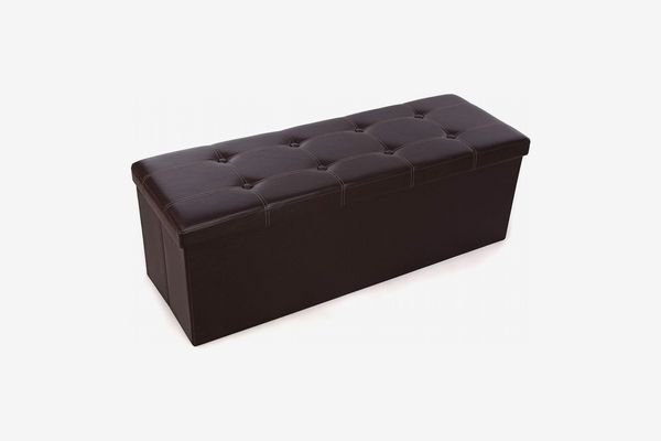 13 Best Storage Benches 2019 The, Long Leather Ottoman Bench