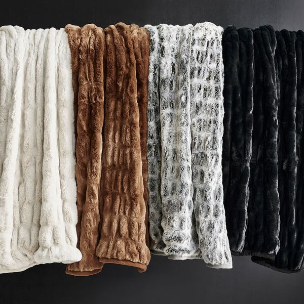 Pottery Barn Faux-Fur Ruched Throws