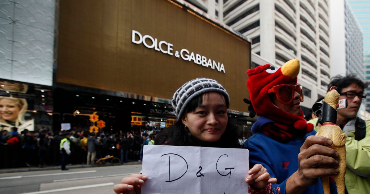 dolce and gabbana protest
