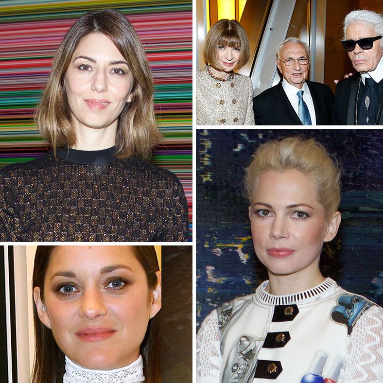 Louis Vuitton - Karl Lagerfeld, Anna Wintour and Peter Marino attending the  Fondation Louis Vuitton inauguration
