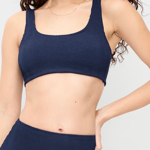 Old Navy Ribbed Scoop-Neck Swim Top