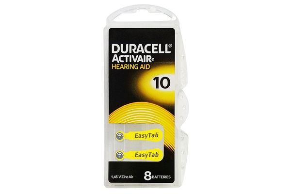 Duracell Activair Hearing Aid Batteries: Size 10 (80 Batteries)