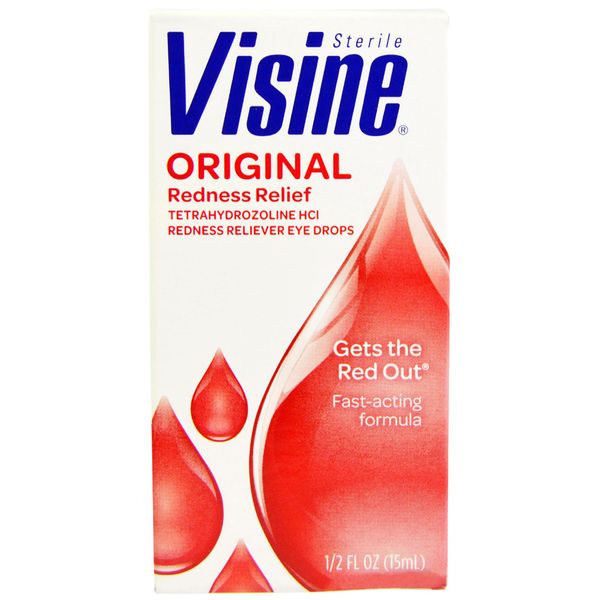 Visine Original Redness Relief Eye Drops for Red Eyes & Eye Irritation