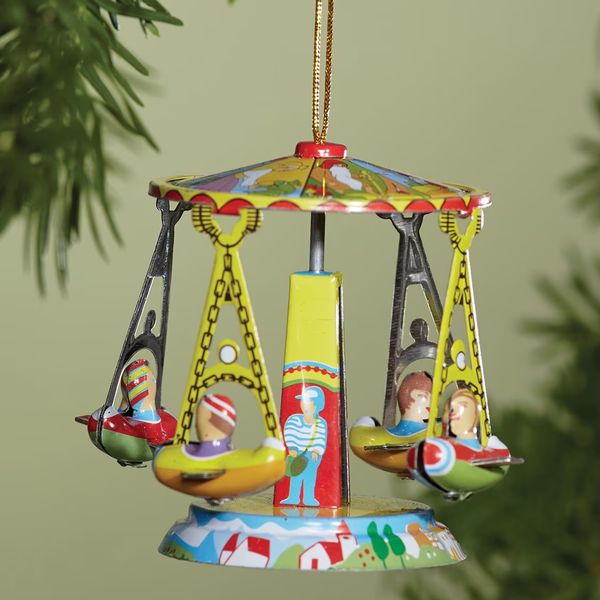 Classic Carousel Tin Christmas Ornament