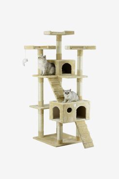 Go Pet Club Cat Tree Condo House Leopard Kitty Furniture Tower Scratch Play New