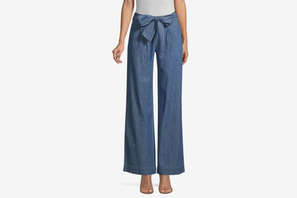Draper James Wide Leg Chambray Pants