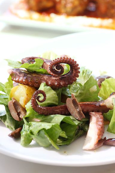 Polipetto – baby octopus, escarole, potato, spicy Romesco sauce