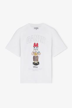 GANNI x Disney Daisy Duck White Printed T-shirt