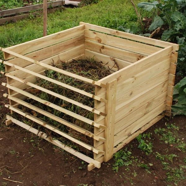 Easy-Load Wooden Compost Bin (Medium, 530L)