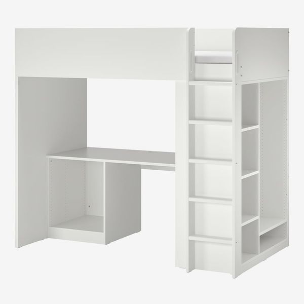Ikea Småstad Loft Bed Frame with Desk and Storage