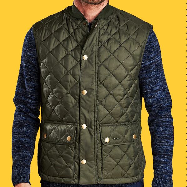 barbour quilted vest mens