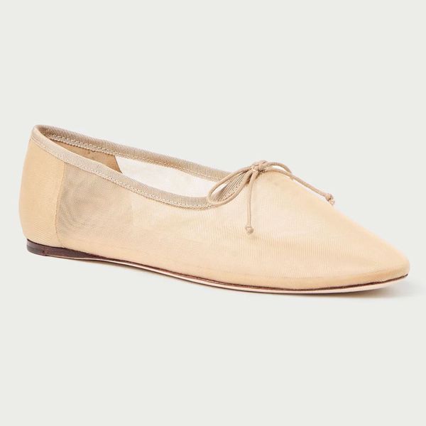 Loeffler Randall Landon Caramel Mesh Ballet Flat