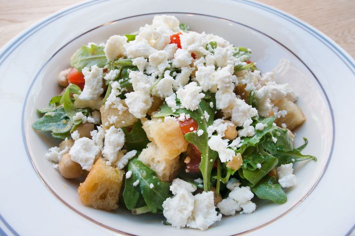 Chickpea panzanella.