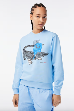 Lacoste x Netflix Loose Fit Organic Cotton Fleece Sweatshirt