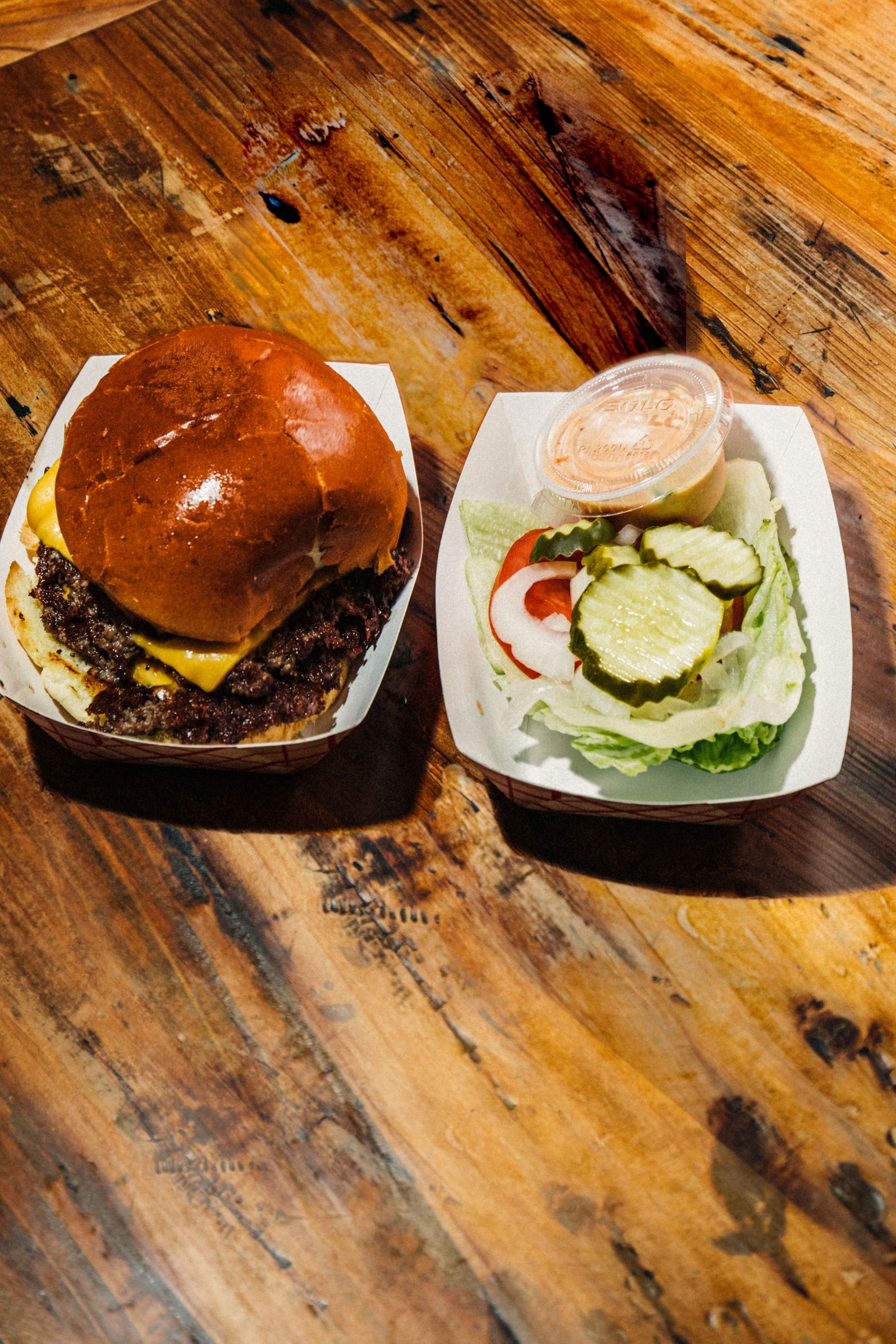 Half-pound Smashed Burger.