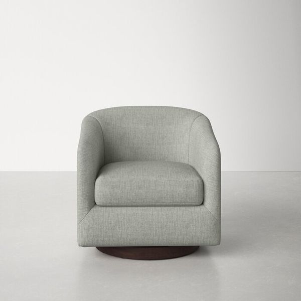 AllModern Bennett Upholstered Swivel Barrel Chair