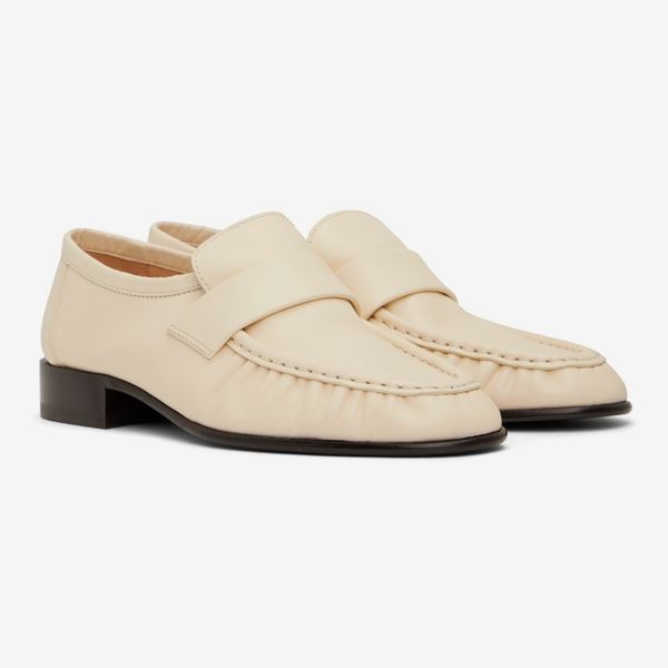 The Row Off-White Soft Loafers