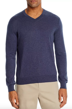 Bloomingdale’s The Men’s Store V-Neck Cotton-Cashmere Sweater