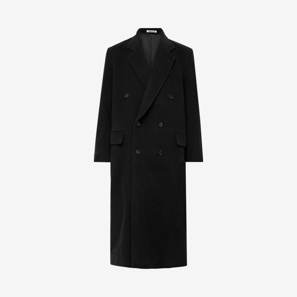 Auralee Oversized Double-Breasted Super 160s Wool Coat