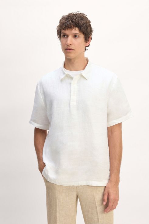 Everlane The Linen Short-Sleeve Popover Shirt