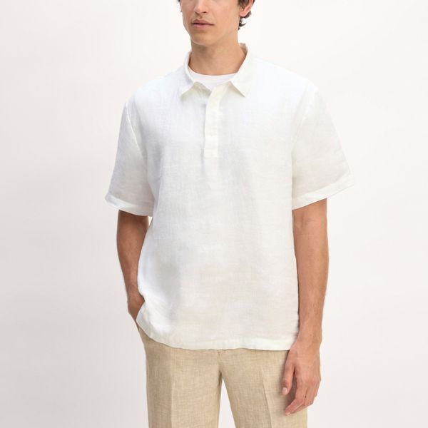 Everlane The Linen Short-Sleeve Popover Shirt