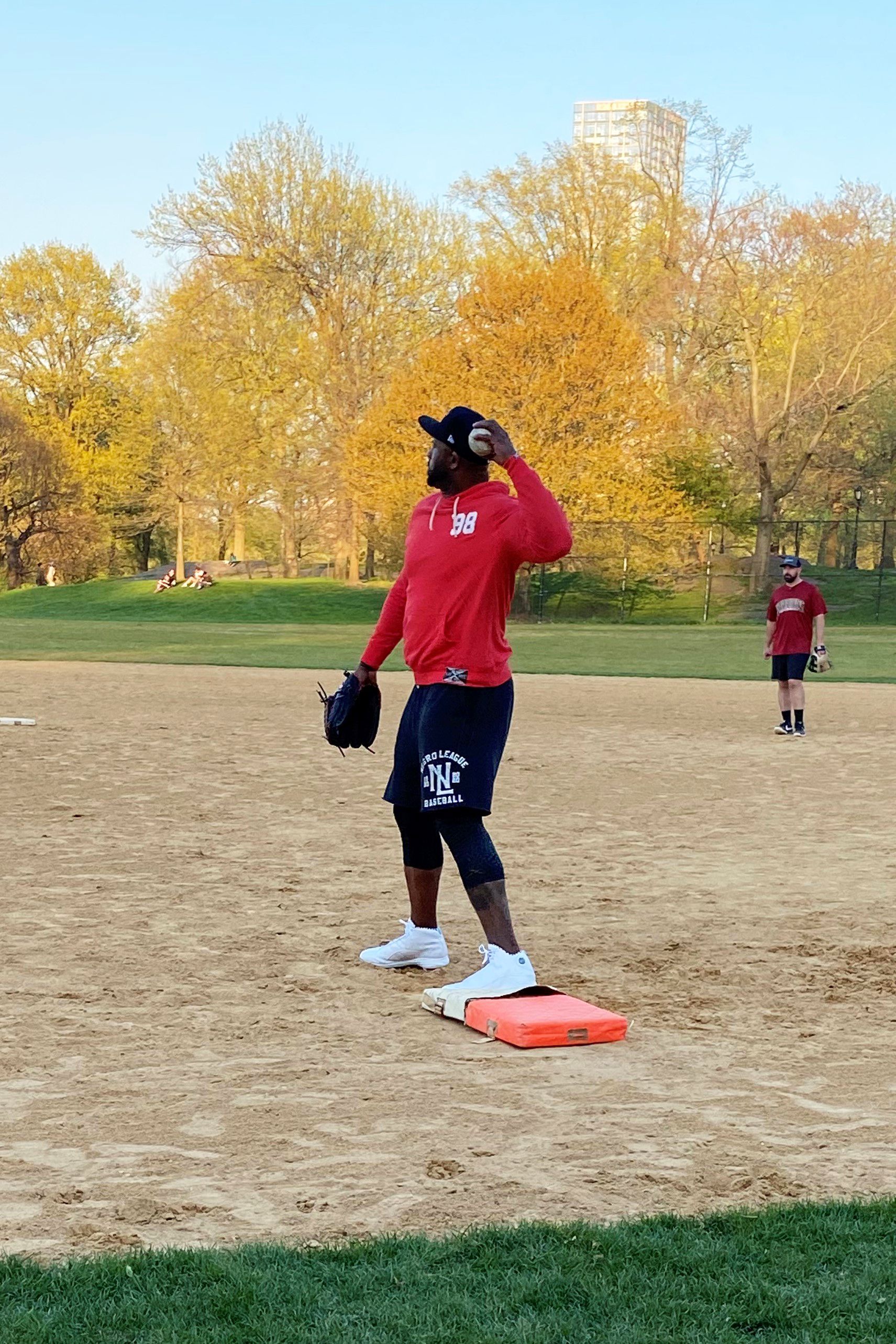 Retired Professional Baseball Player, CC Sabathia Plays Softball in Central  Park