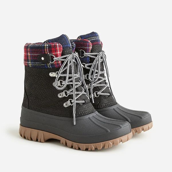 J.Crew Perfect Winter Boots With Plaid