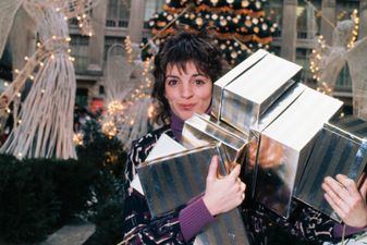 Liza Minnelli Holding Christmas Presents
