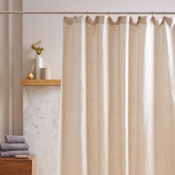 Quince European Linen Shower Curtain