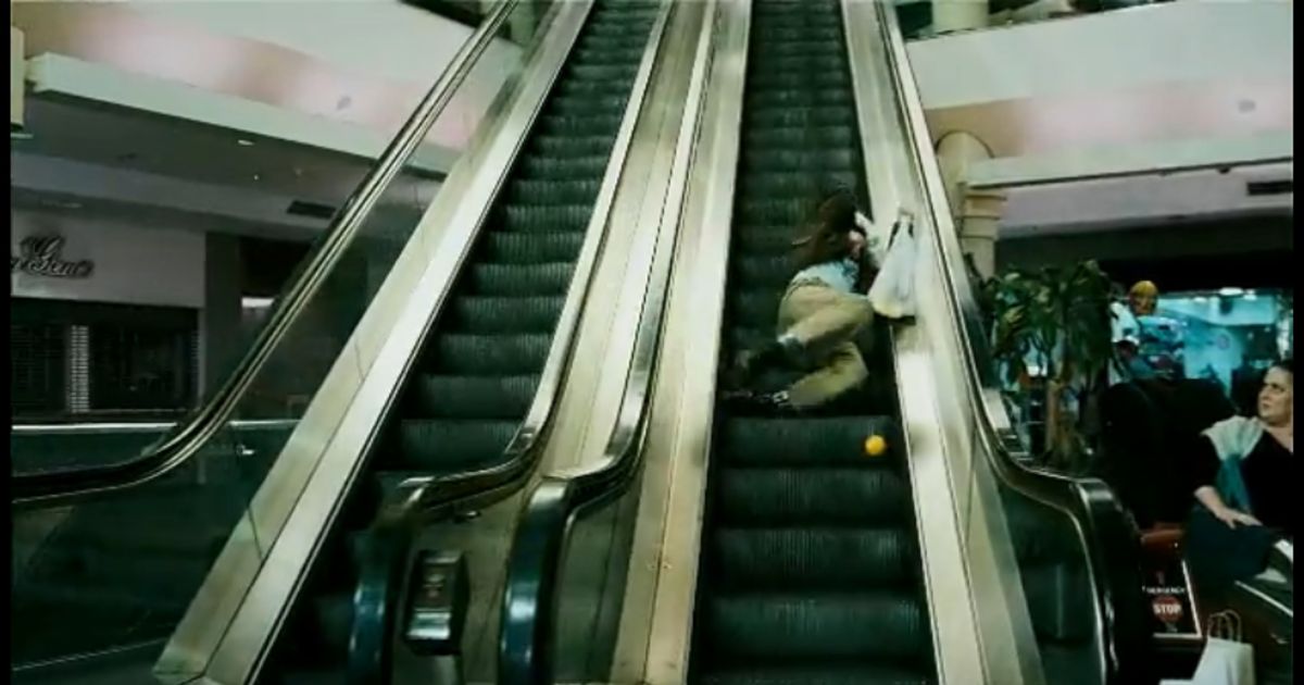 Watch a Guy Fall Down an Escalator for the Length of Battles’ ‘My ...