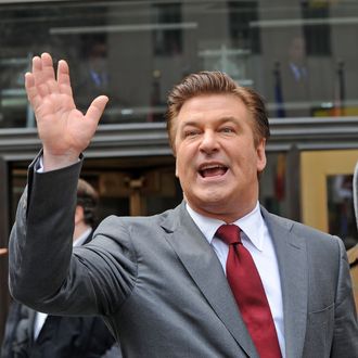 Alec Baldwin filming on location for 