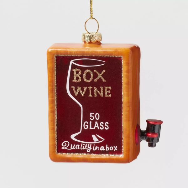 Wondershop Glass Boxed Wine Christmas Tree Ornament