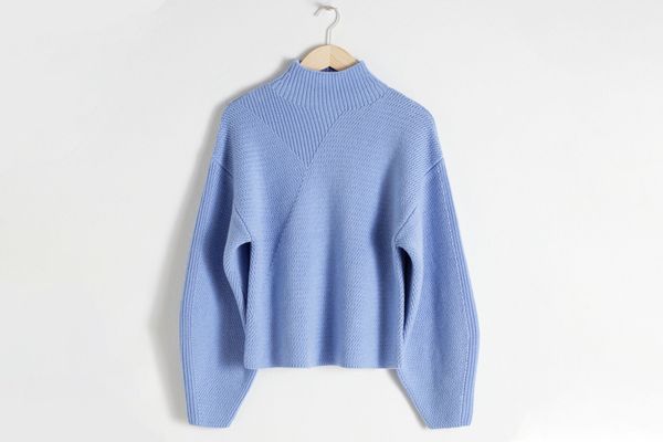 Wool Blend Mock Neck Sweater