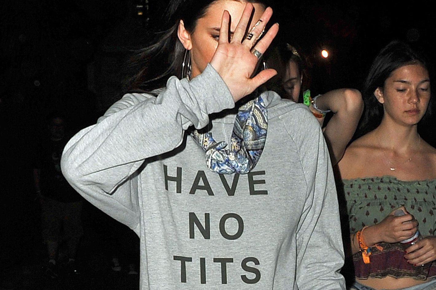 Here Is Kendall Jenner in an 'I Have No Tits' Sweatshirt