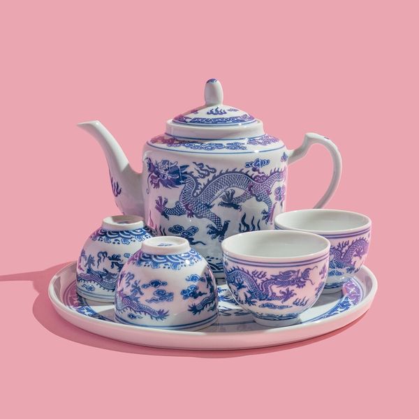 Wing On Wo & Co. Blue & White Teaset