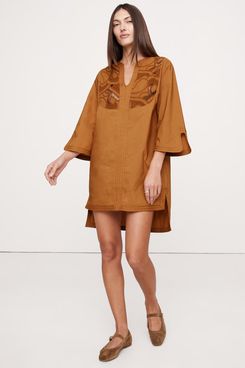 Banana Republic Embroidered Cotton Poplin Kaftan
